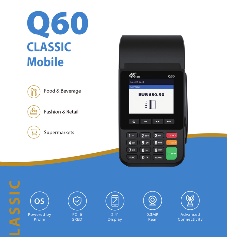 کارتخوان سیار برند PAX مدل Q60 _ پکس کیو60