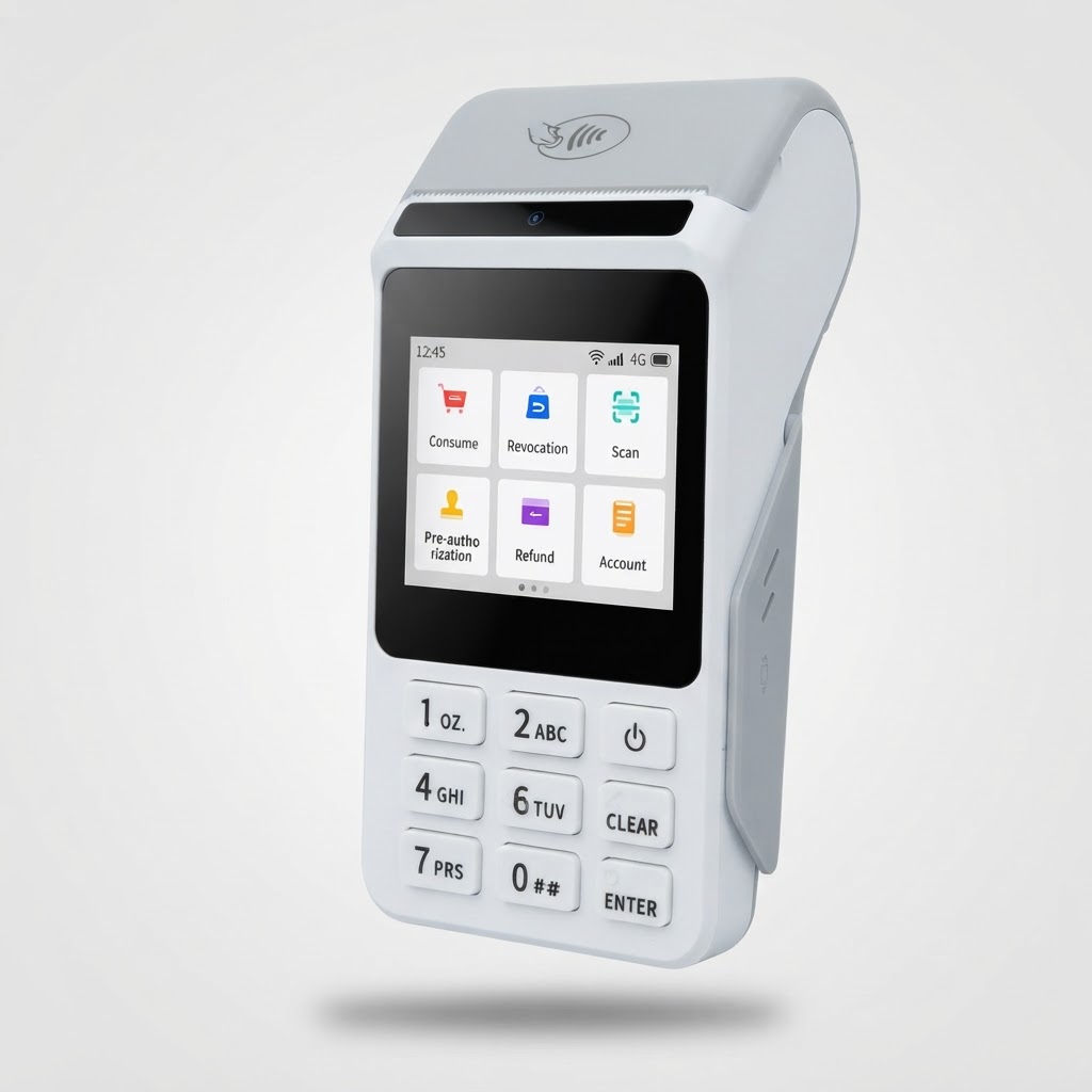 کارتخوان سیار M3P 4G WiFi تاپ‌ویز با صفحه لمسی و دکمه‌ای، شارژر Type-C و باتری ۲۶۰۰mAh